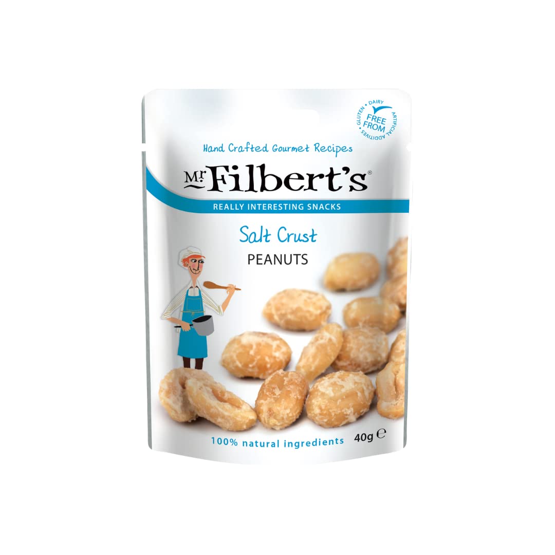 Mr Filbert's Salt Crust Peanuts - Hot Air Roasted, Sea Salted | 20 x 40g