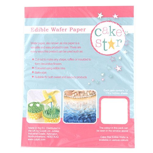 Cake Star White Wafer Paper - 12 Sheets, Edible, Sugar-Free, Vegan 3