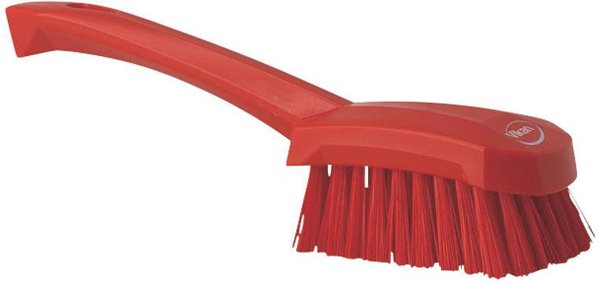 Vikan Hand Broom - Stiff Bristles for Stubborn Dirt | Polypropylene | Red 1