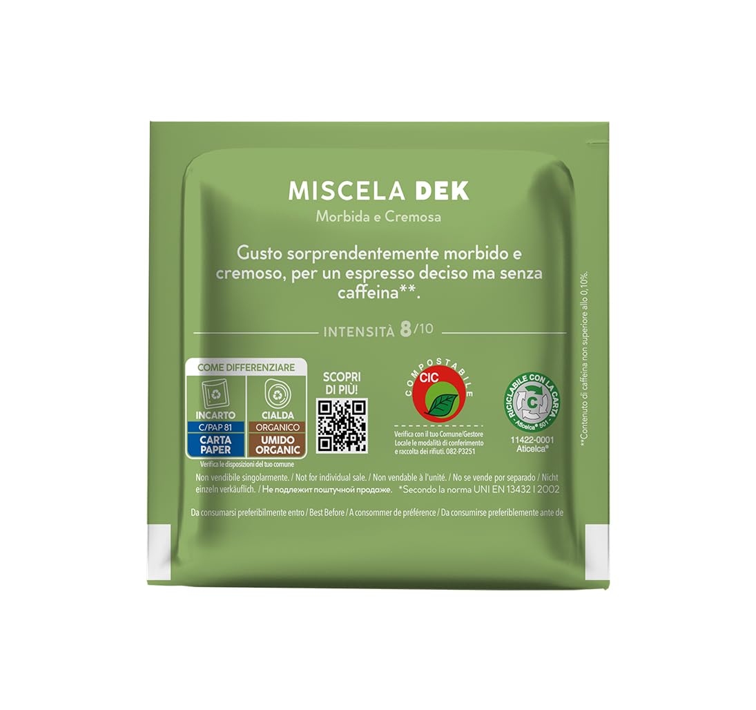 Caffè Borbone Dek Decaffeinated Coffee Blend - 100 Compostable ESE Pods 3