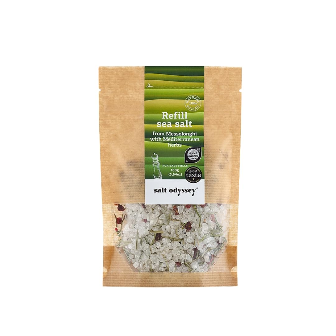 Salt Odyssey Greek Sea Salt with Mediterranean Herbs - 190g Pack of 2