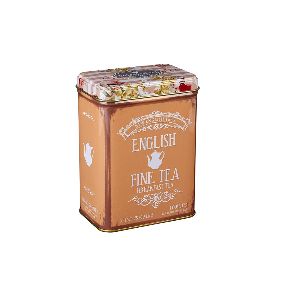 New English Teas English Breakfast Loose Leaf Tea - 125g Tin | Vintage Floral Design | Sri Lankan Origin 5