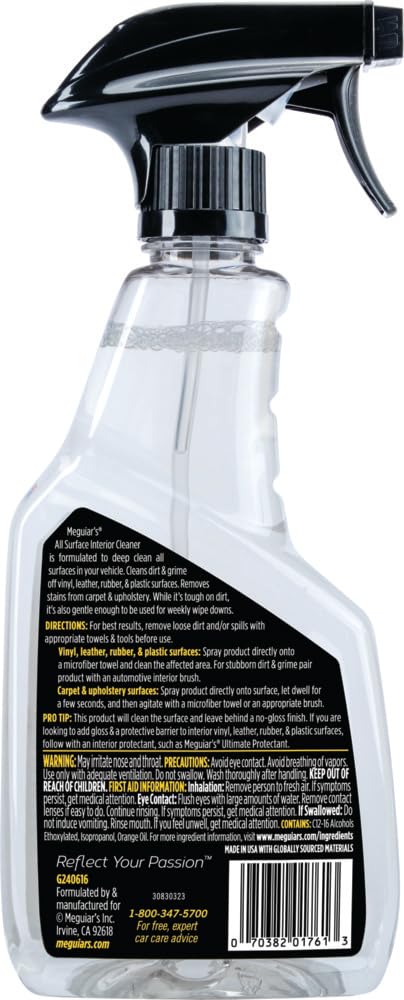 Meguiar's All Surface Interior Cleaner - 473 ml | Deep Cleaning | Fresh Citrus Scent 2