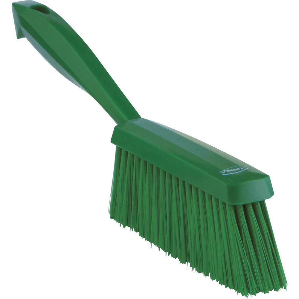 Vikan Bench Brush - Soft Bristle Dustpan Brush for Fine Particles | Green | Polypropylene 1