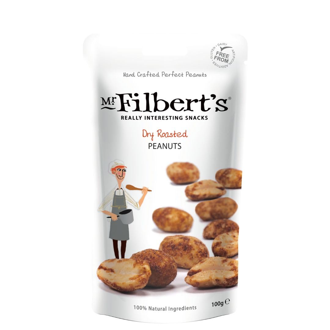 Mr Filbert's Dry Roasted Peanuts - Savoury Spice Blend, Vegan Friendly | 12 x 100g 1