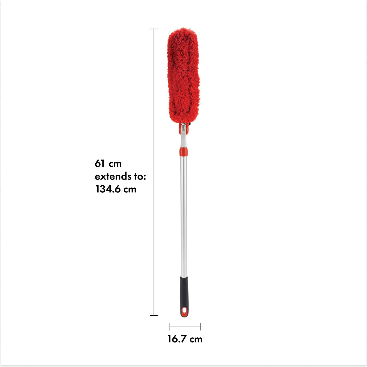OXO Good Grips Extendable Microfiber Duster - Extends to 137cm, 270° Rotating Head 3