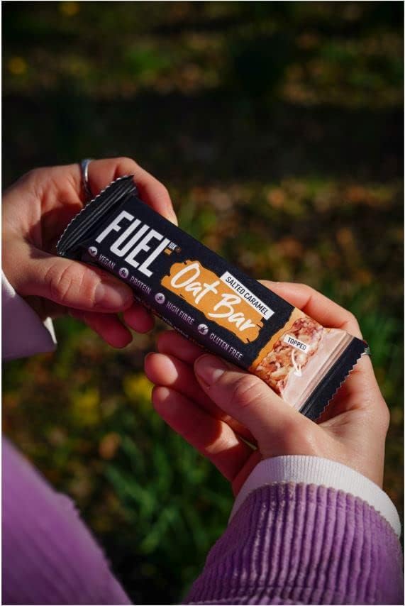 FUEL10K Salted Caramel Oat Bars - 9g Protein | High Fibre | 45g Bar