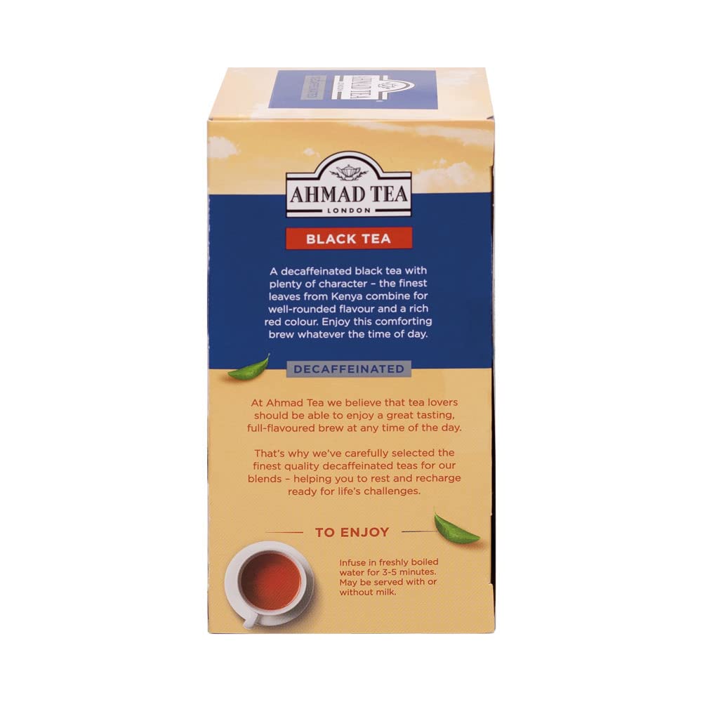 Ahmad Tea Decaffeinated Black Tea - 20 Teabag Sachets (Pack of 5) 3