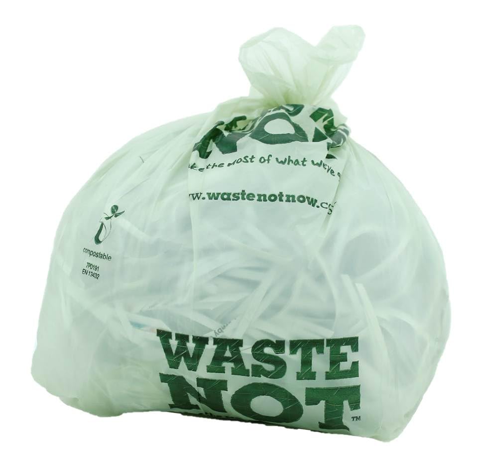 Waste Not Compostable Caddy Liners - 10 Litre Capacity | Biodegradable | Pack of 40 3