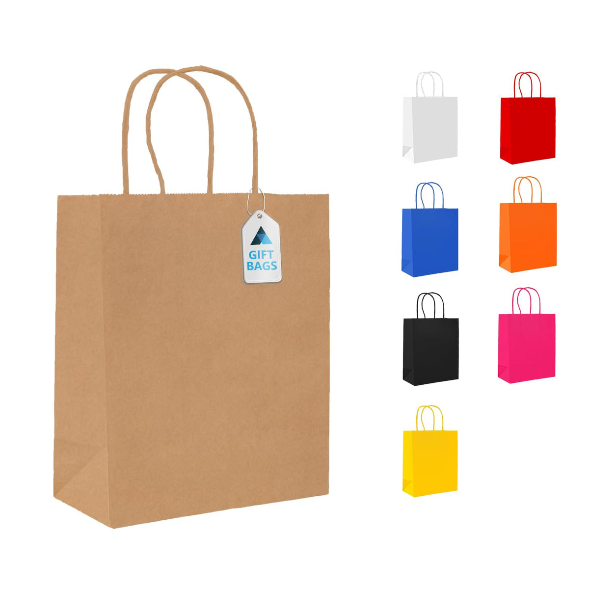 Nationwide Paper Small Kraft Paper Bags - 200 Count | 180x90x220mm | Eco-Friendly 1