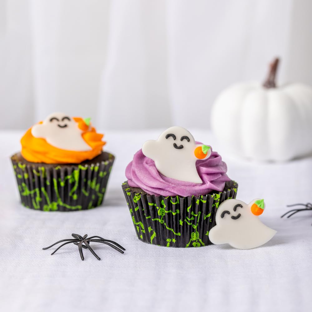 Anniversary House 5pc Halloween Ghost and Pumpkin Edible Cake Toppers - 3.5cm 7