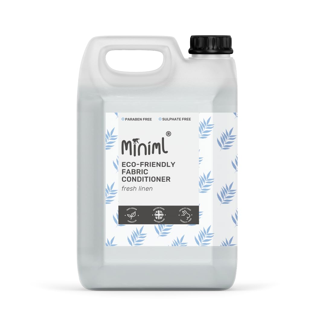 Miniml Non Bio Laundry Liquid - Fresh Linen Scent | 5L Refill (Pack of 2) | Hypoallergenic 3