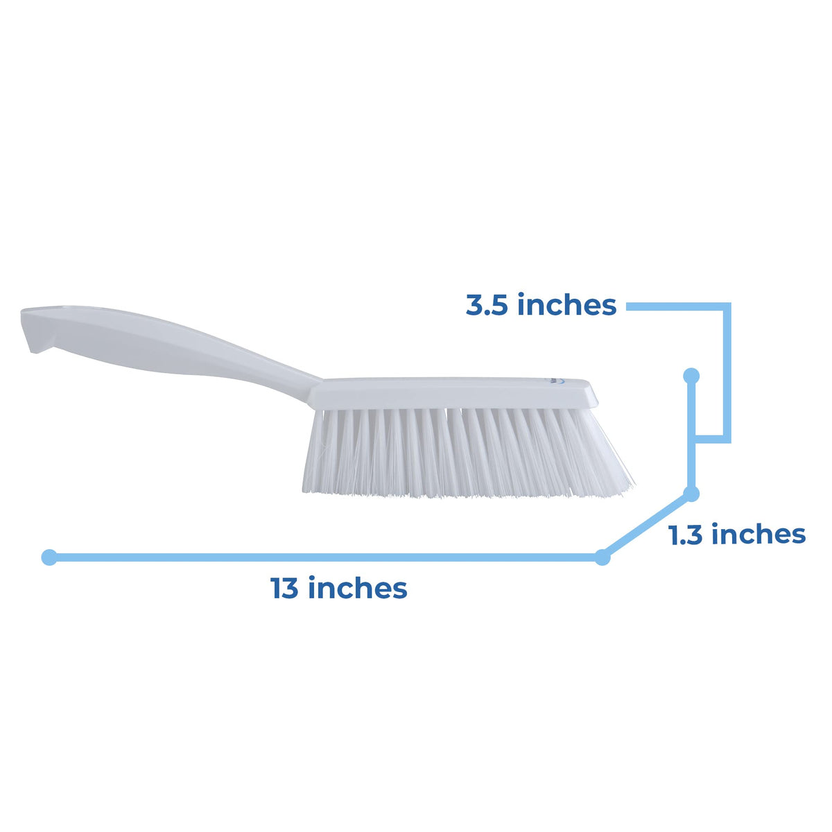 Vikan Bench Brush - Soft Bristle Dusting & Floor Sweeping | Polypropylene Handle | White 3