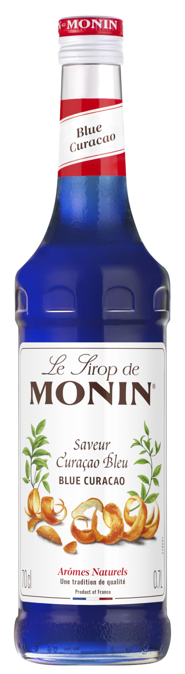Monin Blue Curacao Syrup - 700ml | Vegan-Friendly | Natural Orange Flavour