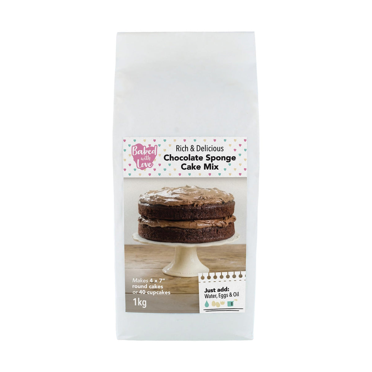 Baked With Love Chocolate Cake Mix - 1kg | Easy to Make | Rich Cocoa Flavour 6