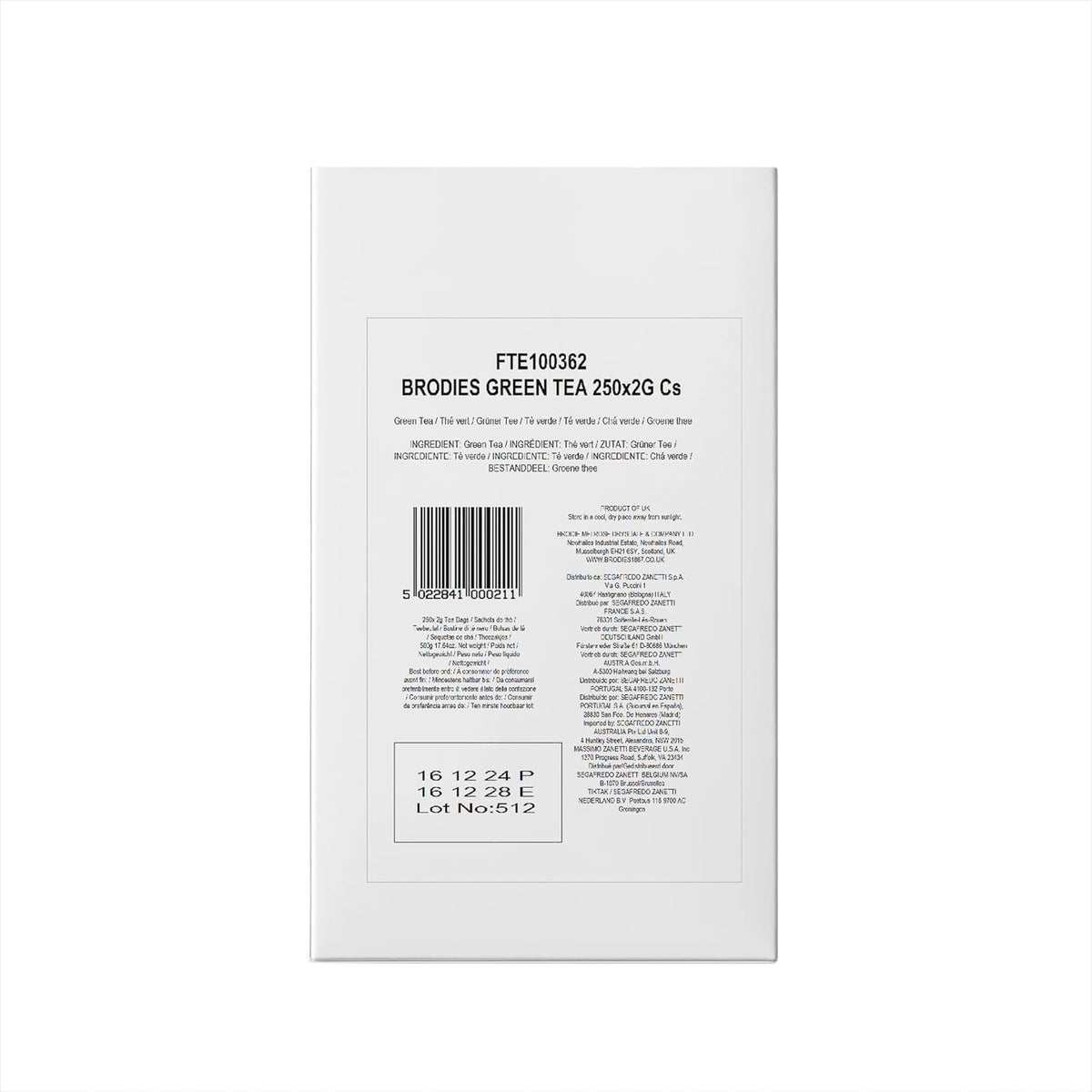 Brodies Green Tea - 250 Tagged & Enveloped Teabags | Light & Refreshing Sencha 7