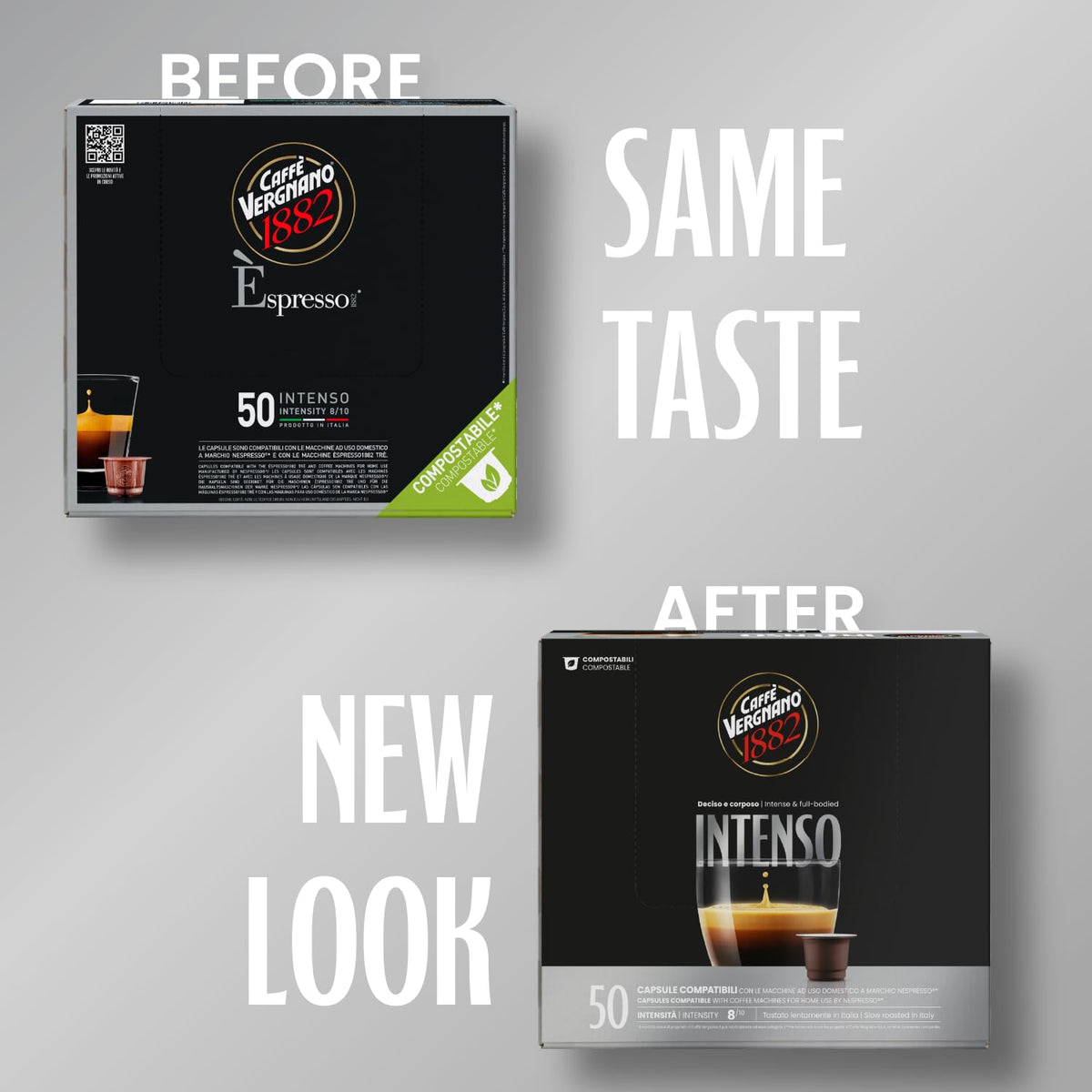 Caffè Vergnano 1882 Intenso Nespresso Compatible Capsules - 50 Count, Compostable 5