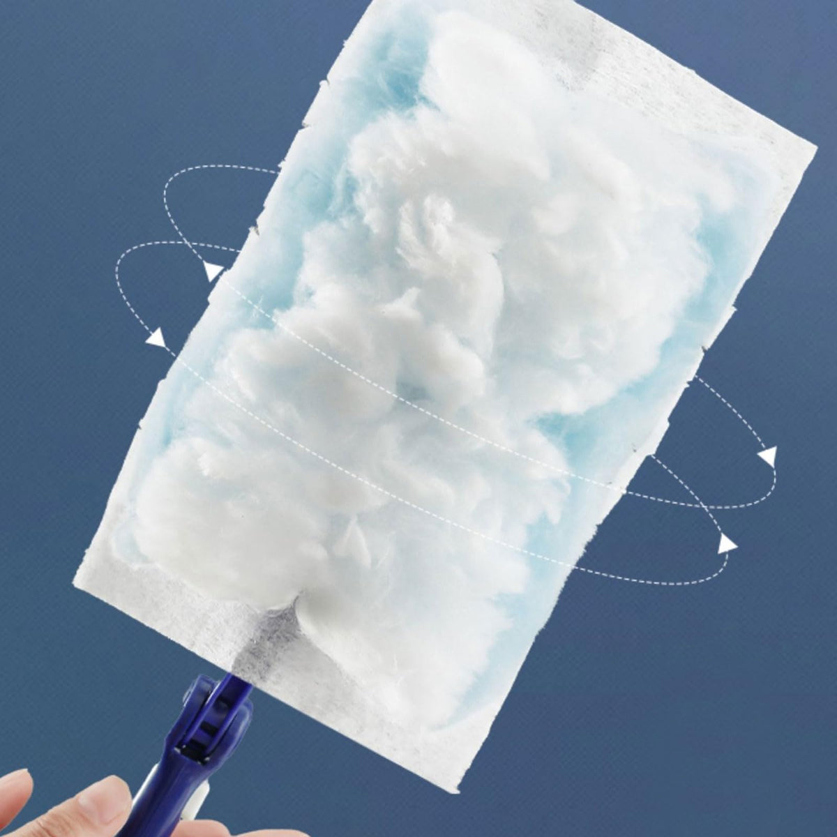 ASelected Fluffy Duster Refills - 30 Pcs with 1 Handle | Traps Dust Effectively | Blue 5