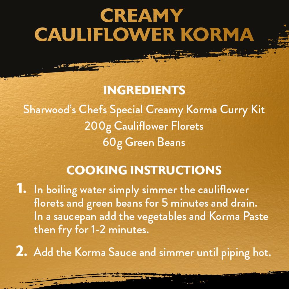 Sharwood's Chef's Special Creamy Korma Curry Kit - Mild & Creamy | 5 x 280g Kits 6