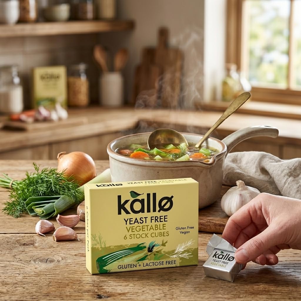 Kallo Yeast-Free Vegetable Stock Cubes - Gluten Free, Vegan, Coeliac Friendly | 90 Cubes | 66g 6