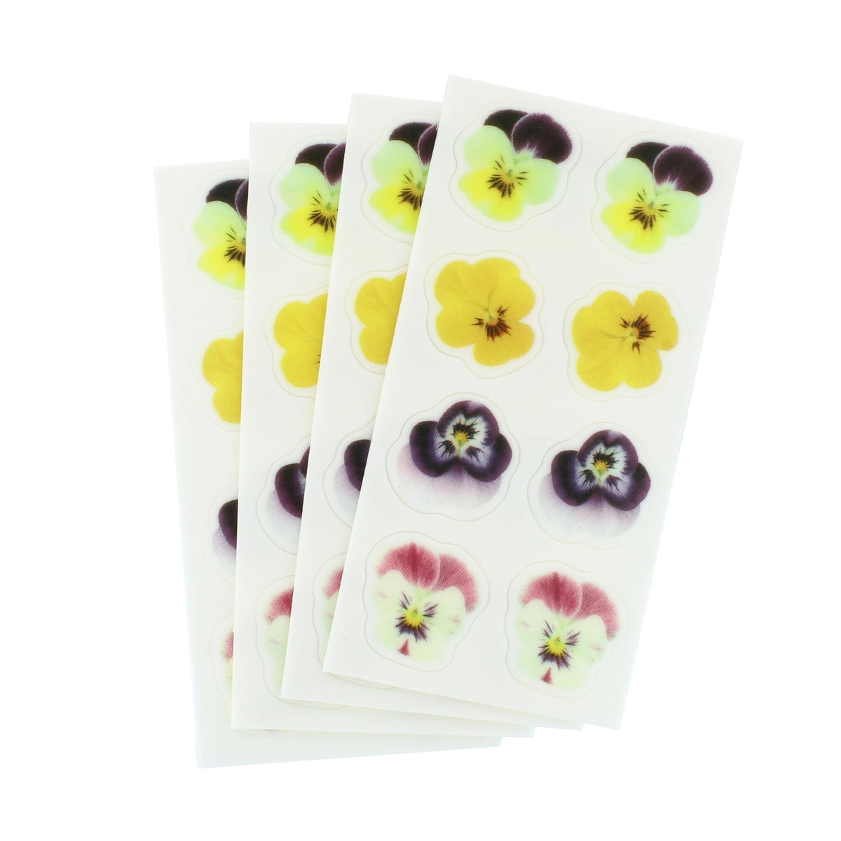 Culpitt Mixed Pansies Edible Cupcake Toppers - 32 Count | 30mm Fondant Decorations 5