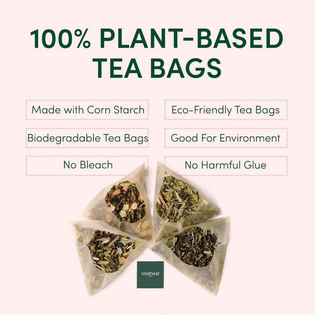 VAHDAM Limited Edition Tea Gift Set for Mom | 9 Assorted Long Leaf Pyramid Tea Bags 4