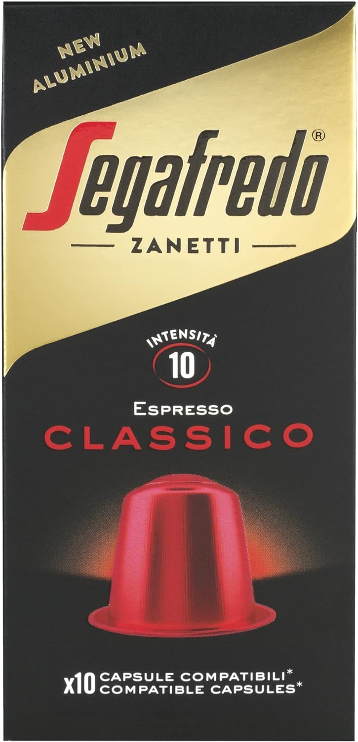 Segafredo Zanetti Classico Coffee Capsules - Intensity 10 Medium Roast | 10 Count Pack