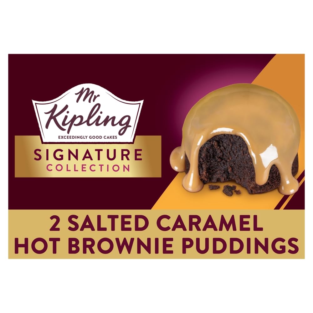Mr Kipling Salted Caramel Brownie Puddings - Pack of 4 | 210g 4