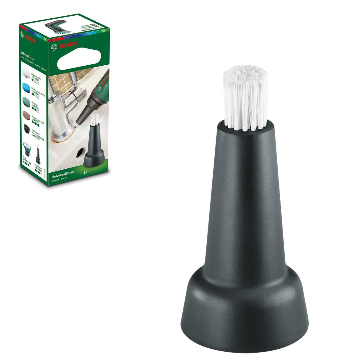 Bosch Detailed Brush - Cleans Joints & Hard-to-Reach Areas | Plastic | Green