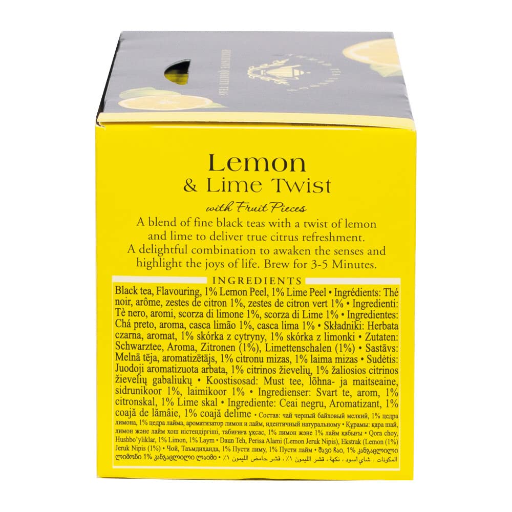 Ahmad Tea Lemon & Lime Fruit Black Tea - 20 Teabags (Pack of 3) 7