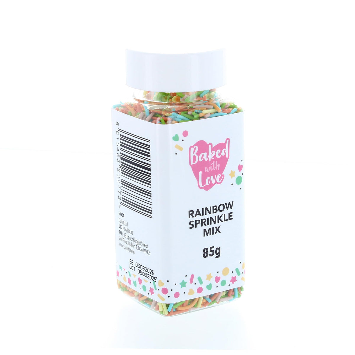 Baked with Love Rainbow Sprinkles - 85g Bottle | Edible Cake Decorations | Multi-Coloured Sugar Strands 6