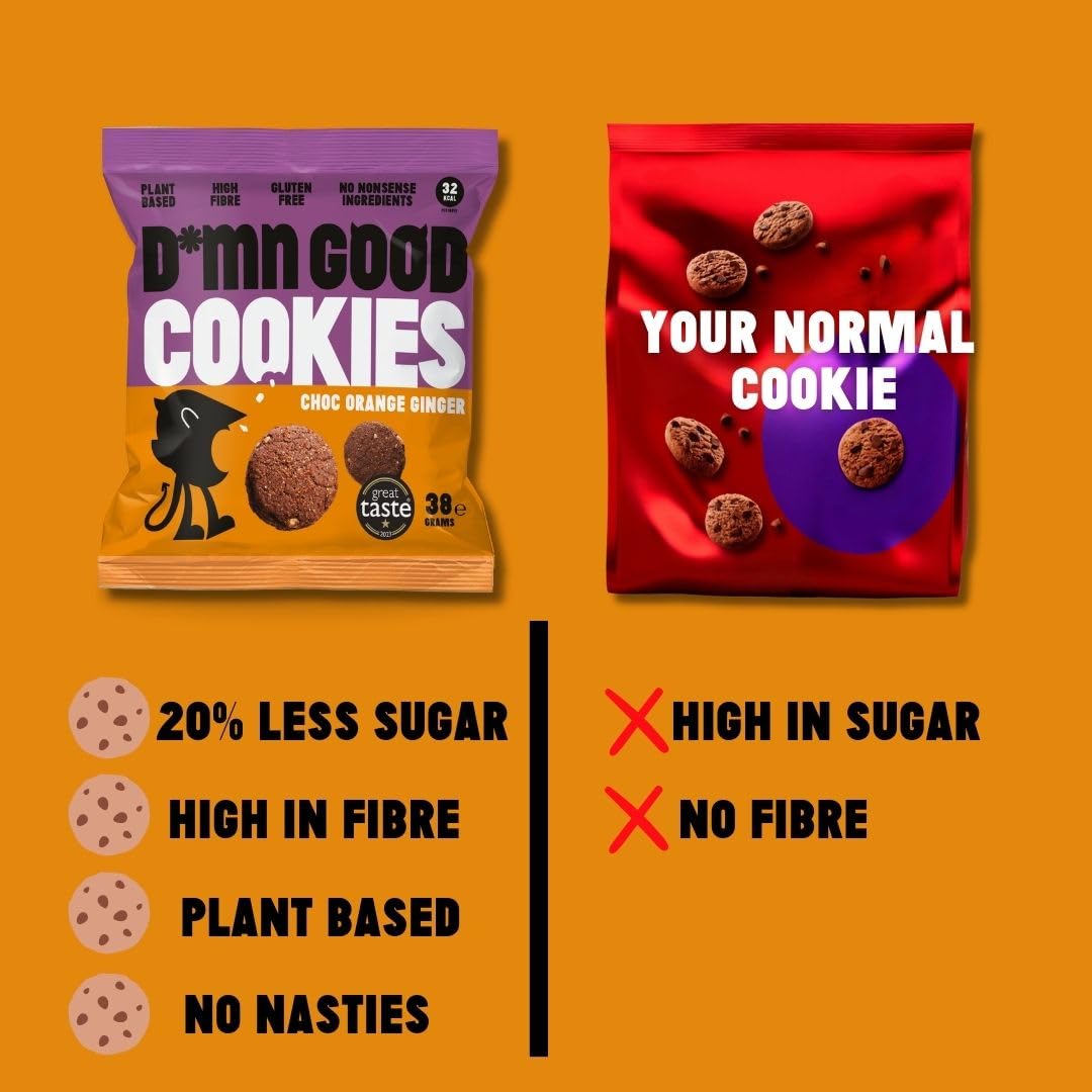 D*MN GOOD Ginger, Chocolate & Orange Cookies - Vegan, Gluten-Free | 12 Pack 3