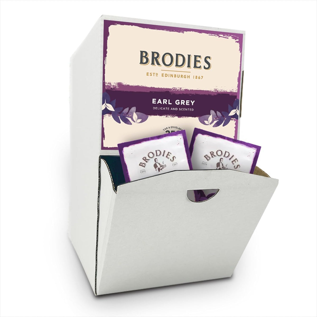 Brodies Earl Grey Black Tea - 250 Individually Wrapped Teabags | Bergamot Scented | Eco-Friendly Dispenser Box 1