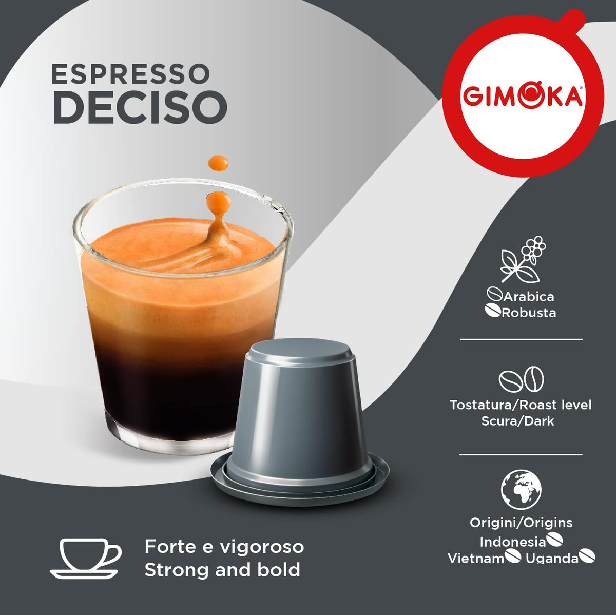 Gimoka Deciso Nespresso Compatible Coffee Capsules - 100 Pods | Ground Coffee | Italy 7