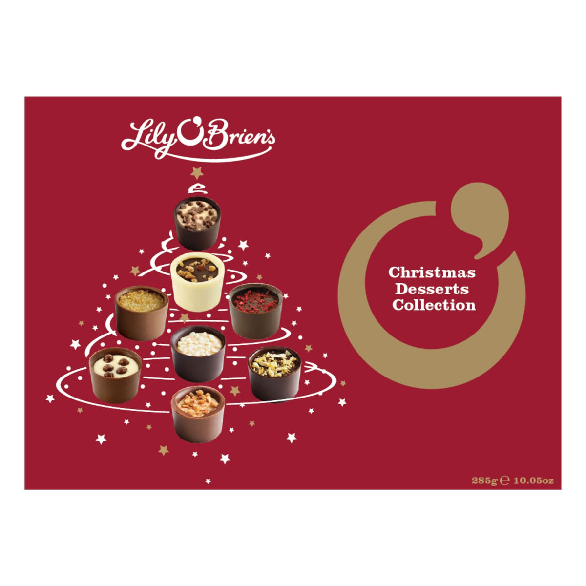 Lily O'Brien's Christmas Desserts Collection 285g - 22 Piece Luxury Chocolate Gift Box