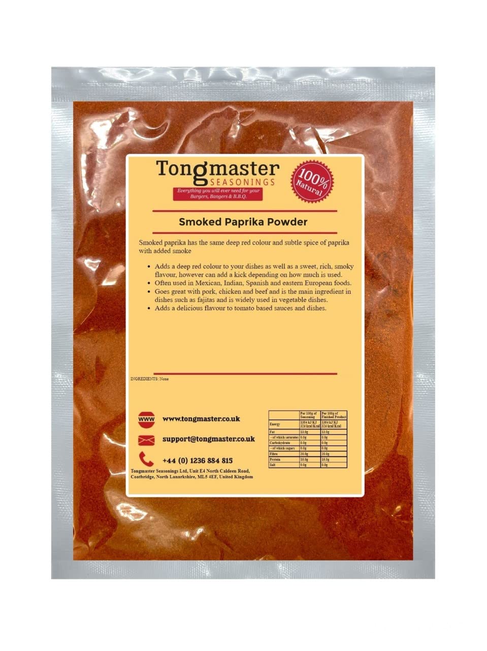 Tongmaster Smoked Paprika Powder - 1kg 1