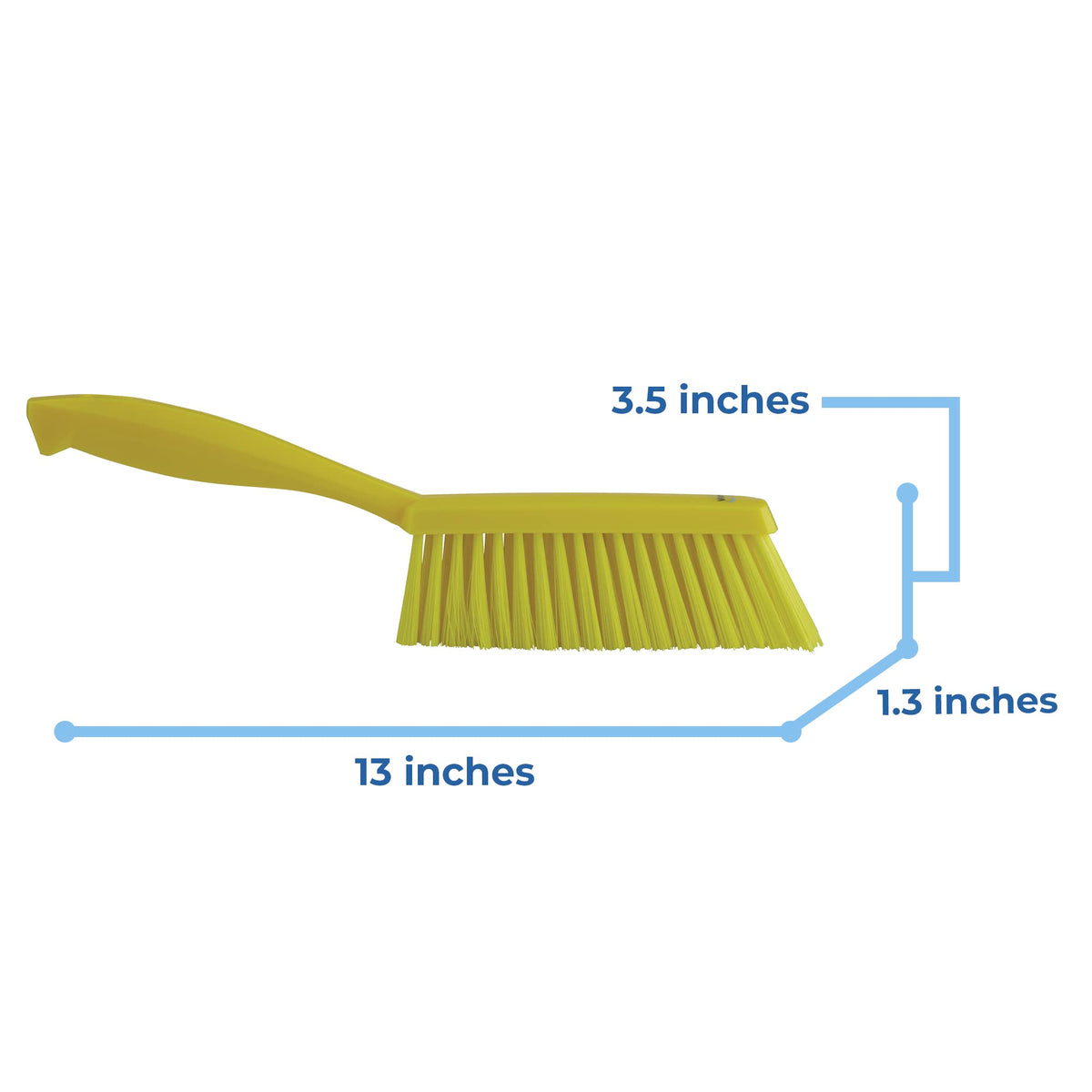 Vikan Bench Brush - Soft Bristle Dusting & Sweeping | Yellow, Polypropylene 3