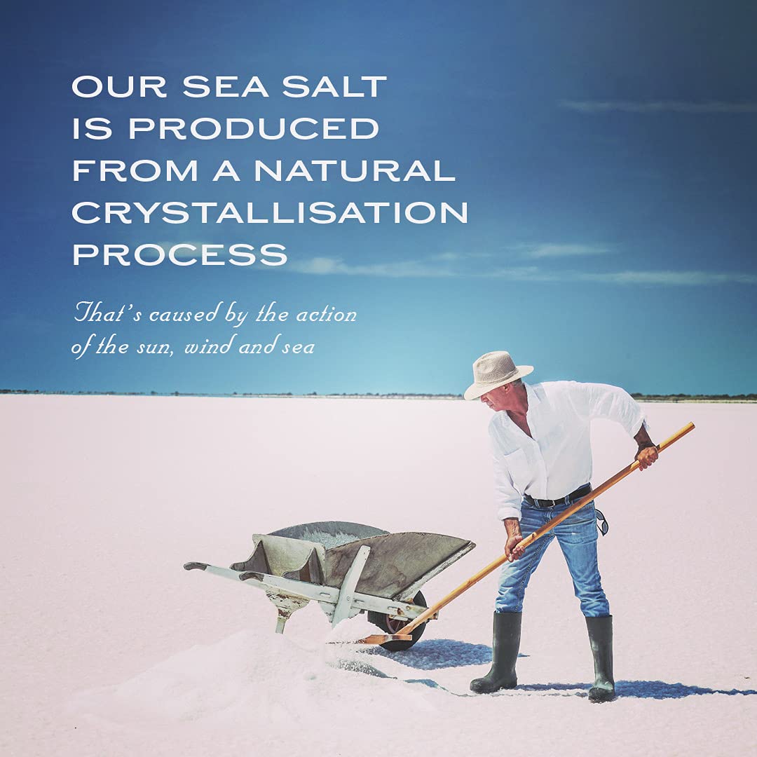 La Baleine Coarse Sea Salt - Ideal for Cooking & Salt Grinders | 900g Pack of 2 3