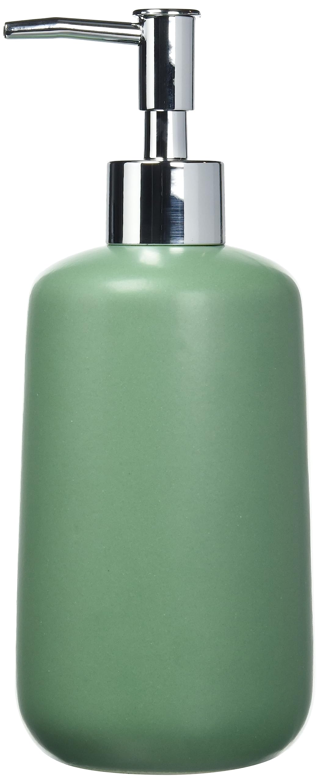 Allstar Olinda Refillable Hand Soap Dispenser - Frosted Green Ceramic, 500ml Capacity 1