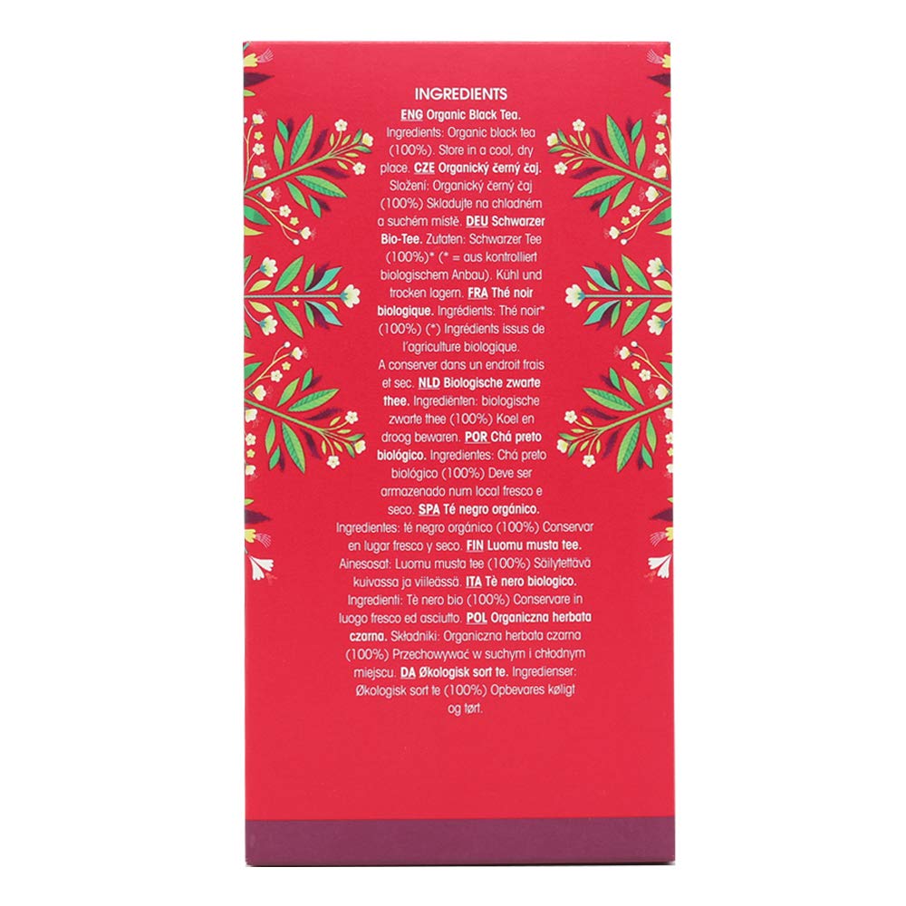 English Tea Shop English Breakfast Tea - Organic Ceylon Black Tea, 20 Sachets per Box, Pack of 3 7