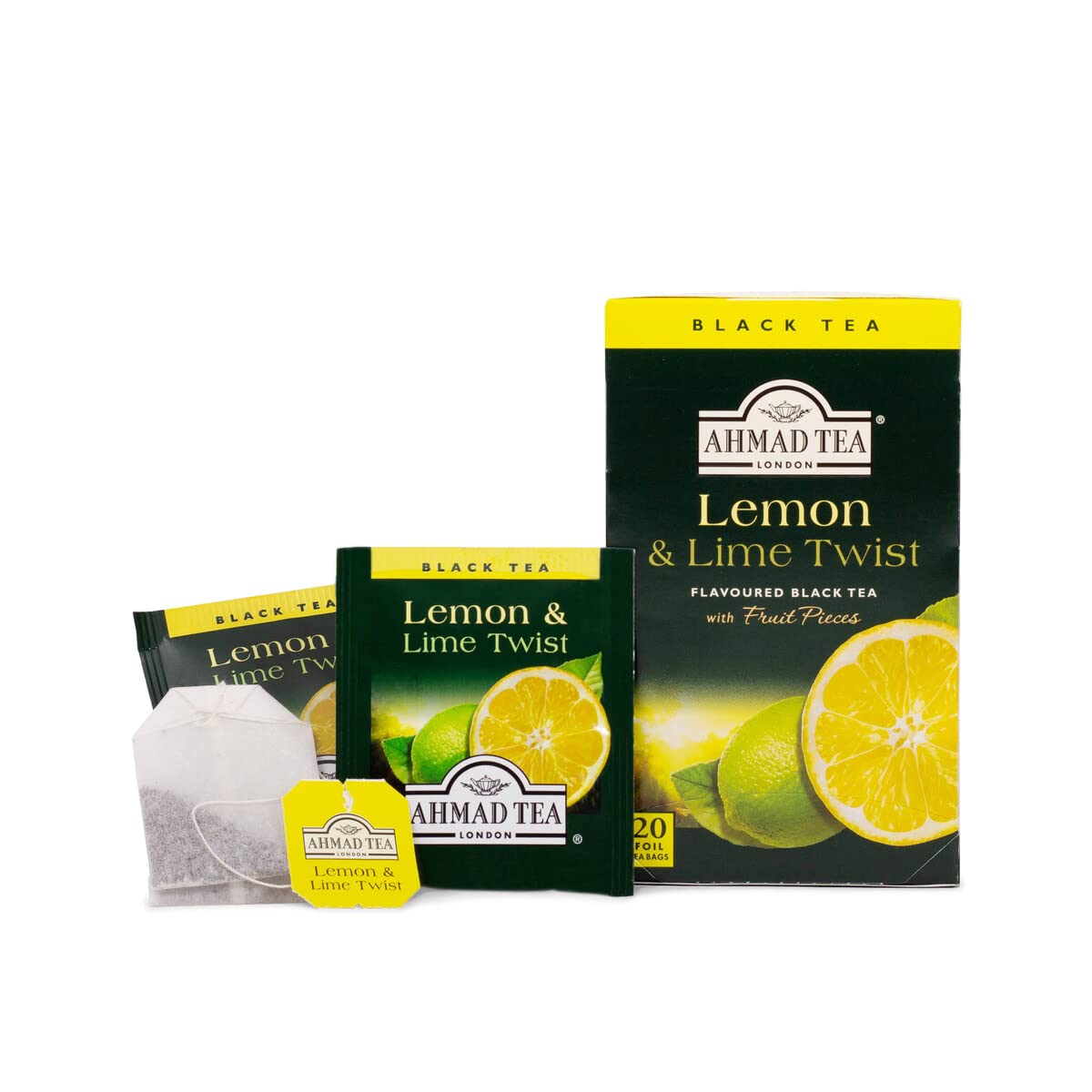 Ahmad Tea Lemon & Lime Fruit Black Tea - 20 Teabags (Pack of 3) 6