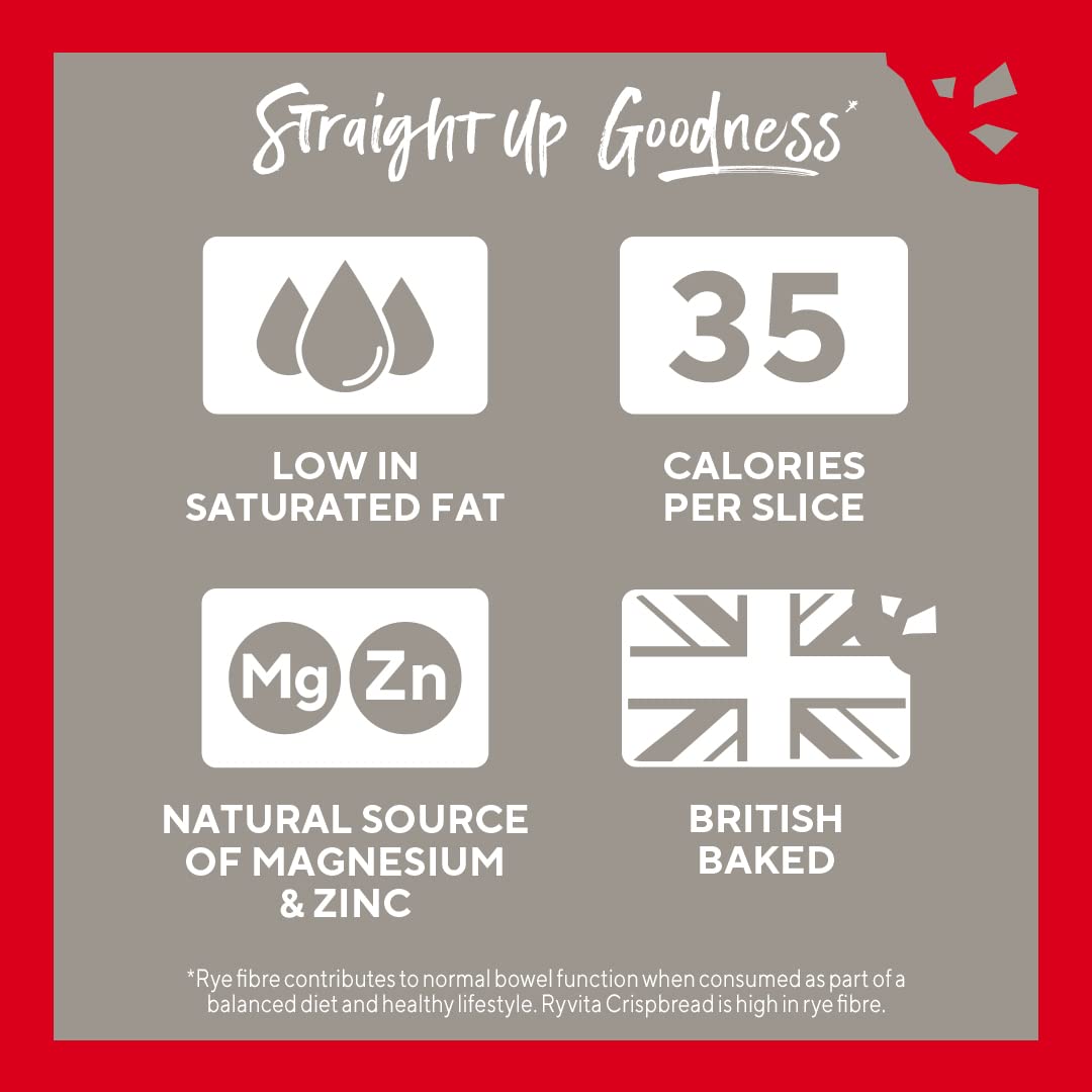 Ryvita Cracked Black Pepper Crispbread - High Fibre, Low Fat | 8 x 200g Packs 3