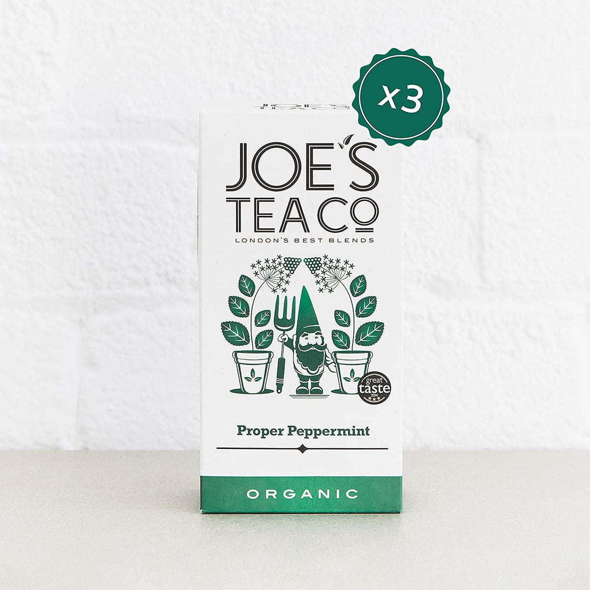 Joe's Tea Co. Proper Peppermint Organic Herbal Tea Bags - Caffeine-Free, Promotes Relaxation (3x15 Count) 2