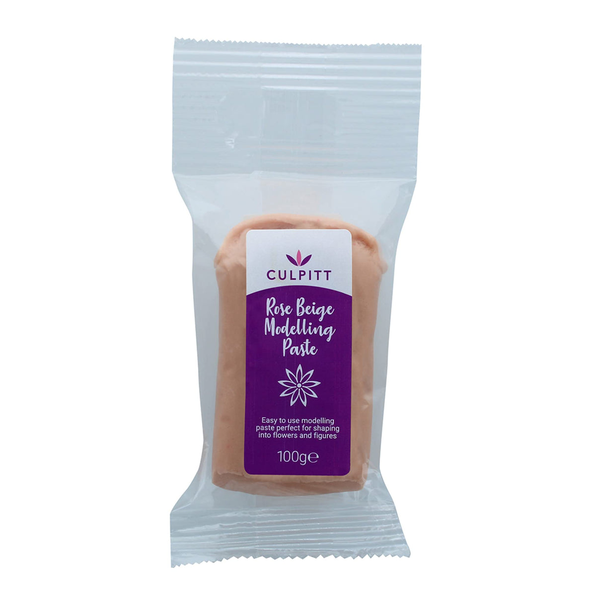 Culpitt Rose Beige Modelling Paste - Sets Hard, 100g 1
