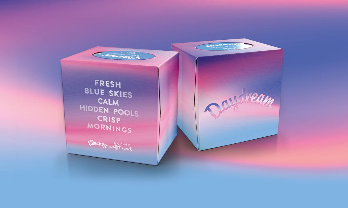 Kleenex Collection Cube Facial Tissues - Unscented, 3-Ply | 216 Sheets | 4 Boxes