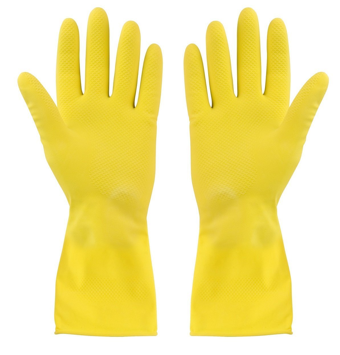 Elliott Household Cleaning Gloves - Extra Long Cuff, Breathable Cotton Lining, Yellow, Size M