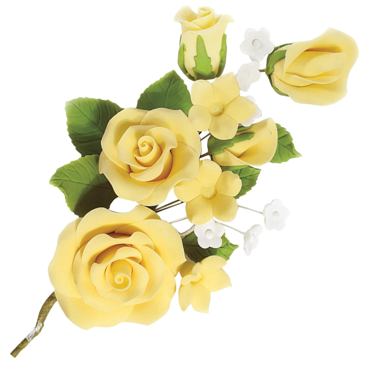 Culpitt Yellow Rose Flower Spray Cake Topper - 145mm Floral Decoration