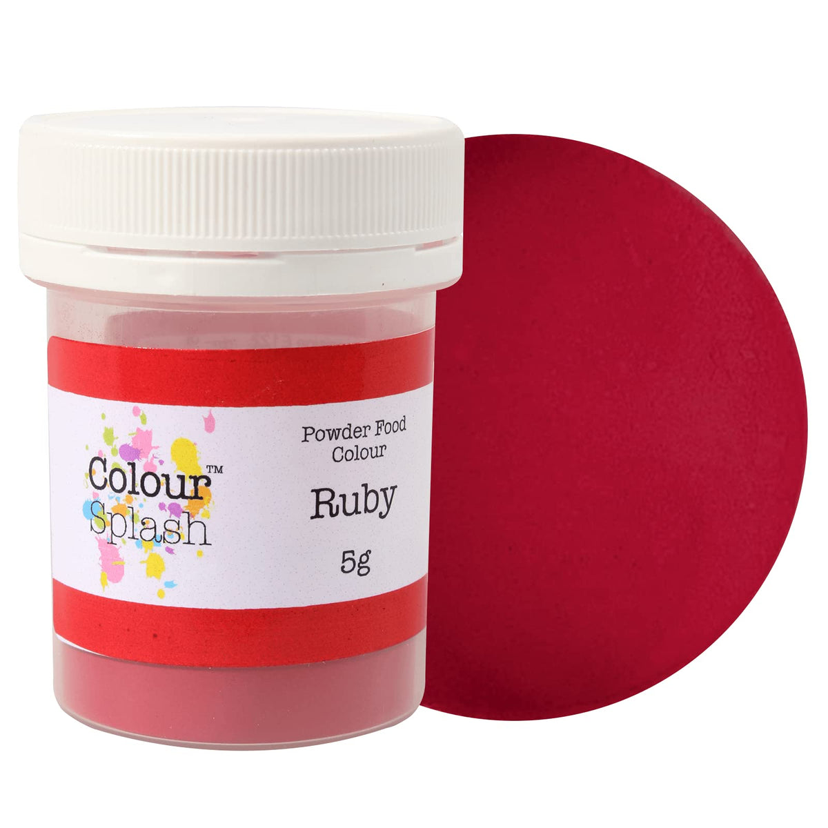 Colour Splash Food Colouring Dust - Edible Powder, Matt Ruby Red Finish, 5g