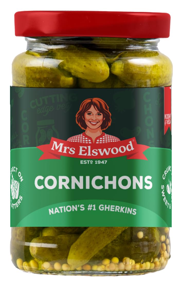 Mrs Elswood Cornichons - Pickled Gherkins | 6 x 215g 3