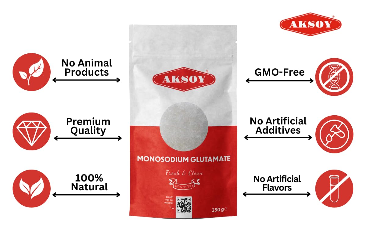 AKSOY Premium MSG (Monosodium Glutamate) - Flavour Enhancer, 250g Powder 6